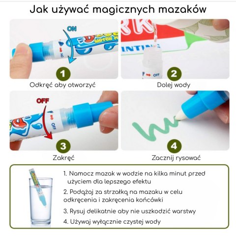  Mata Wodna do Malowania 2w1 XXL Dwustronna Zwierzęta