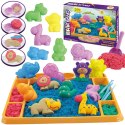  Piasek Kinetyczny 1,2 kg Zestaw XL ZOO Stolik z Foremkami
