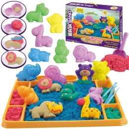  Piasek Kinetyczny 1,2 kg Zestaw XL ZOO Stolik z Foremkami