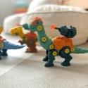  Zestaw Dinozaury do Skręcania 3 szt. Zestaw Konstrukcyjny w Pudełku + Wiertarka i Śrubokręt