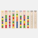  Drewniana Gra edukacyjna Logiczne koraliki 104 elementy Montessori