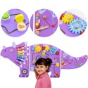  Drewniana Tablica Sensoryczna-Manipulacyjna EDU Triceratops