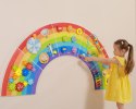  Drewniana Tablica Sensoryczno-Manipulacyjna EDU Tęcza Certyfikat FSC