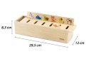  Drewniany Edukacyjny Sorter Gra Zwierzątka Owoce Warzywa Montessori