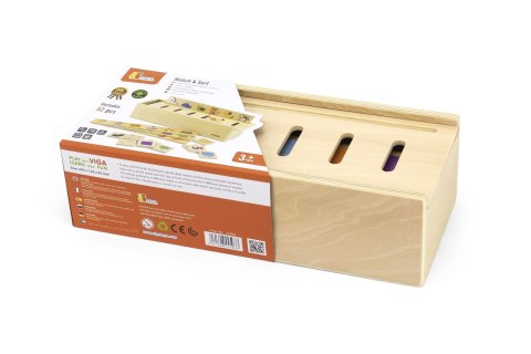  Drewniany Edukacyjny Sorter Gra Zwierzątka Owoce Warzywa Montessori