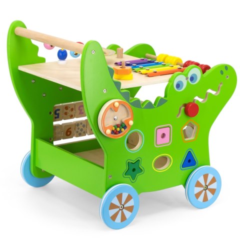  Drewniany Pchacz Edukacyjny Krokodylek 12w1