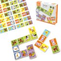  Edukacyjne Klocki Domino Drewniane gra Farma 28 elementów Montessori