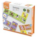  Edukacyjne Klocki Domino Drewniane gra Farma 28 elementów Montessori