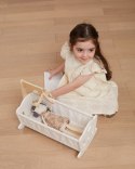  PolarB Kołyska Drewniana dla Lalek Łóżeczko