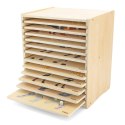  Zestaw Puzzle Drewniane 12 Układanek Zwierzątka Montessori + Stojak