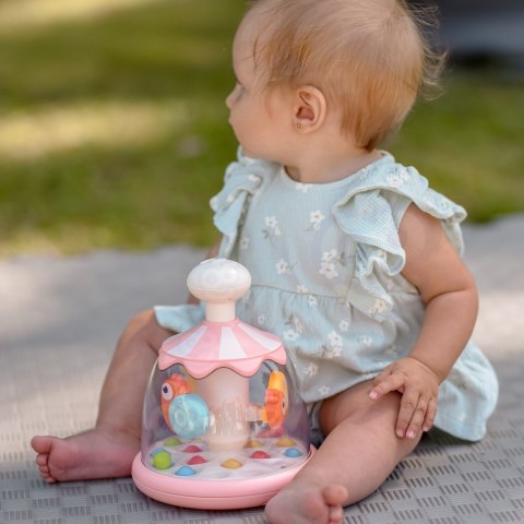  BABY Kolorowe Zwierzątka Różowy Bączek z Kulkami Karuzela