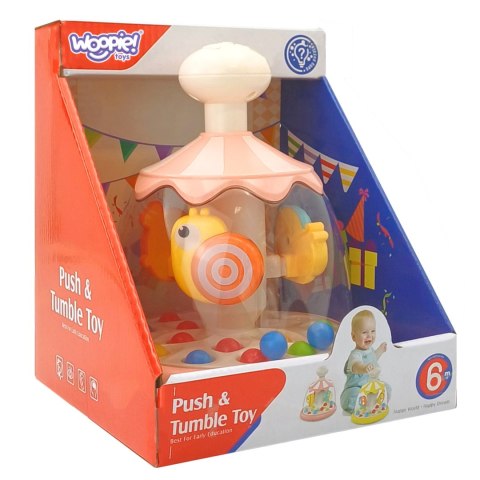  BABY Kolorowe Zwierzątka Różowy Bączek z Kulkami Karuzela