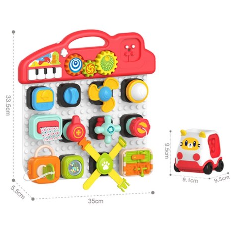  BABY Montessori Tablica Manipulacyjna Kolorowy Panel Aktywności