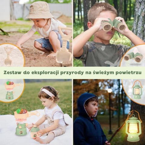  Discovery Zestaw Małego Odkrywcy Namiot Kempingowy XXL na Biwak 15 el.
