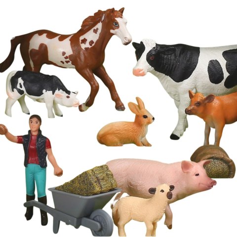  Figurki Zwierząt Szczęśliwa Farma 10el.