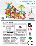  Magnetyczne Klocki Konstrukcyjne Edukacyjne 128 el.