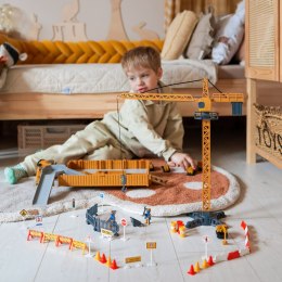 Samochód Ciężarowy 6w1 Zestaw Budowy Dźwig Resoraki Akcesoria