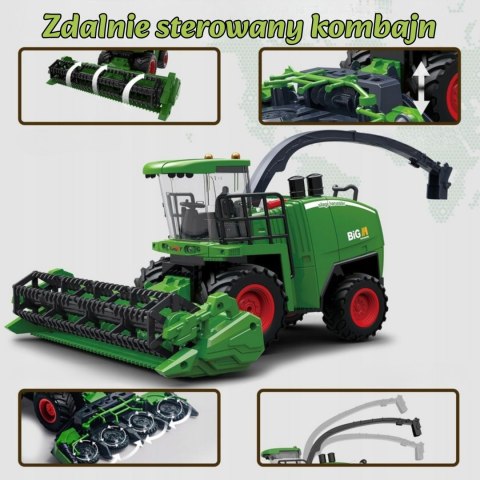  Zdalnie Sterowany Kombajn Rolniczy 1:24 z Efektami Dźwięku, Światła i Dymu