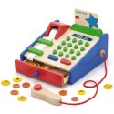  Drewniana Kasa sklepowa z akcesoriami Skaner Montessori
