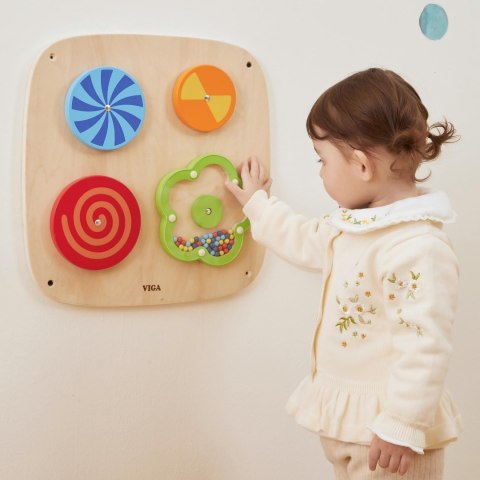  Drewniana Tablica Manipulacyjna Ścienna Panel Sensoryczny Montessori