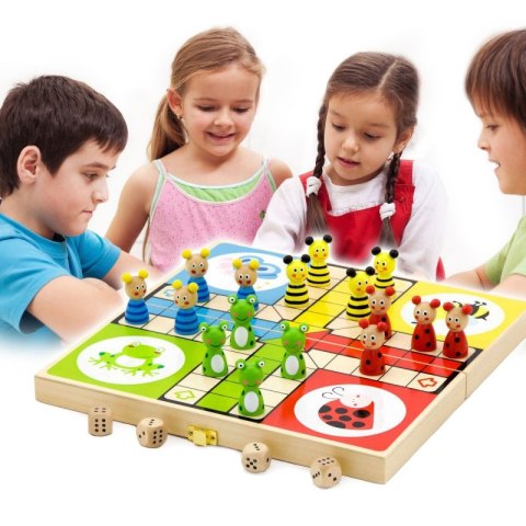  Drewniana gra Ludo Chińczyk