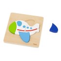  Drewniane Puzzle - Kolorowy Samolot