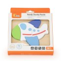  Drewniane Puzzle - Kolorowy Samolot