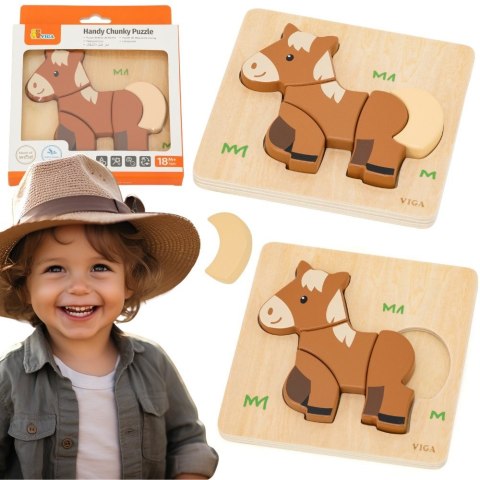  Drewniane Puzzle - Mój Przyjaciel Konik