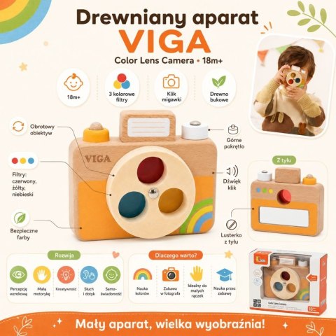  Drewniany Aparat Fotograficzny -Kolory i Dźwięk