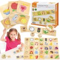  Gra Edukacyjna Układanka Ucząca Sortuj Zmysły 37 el. Montessori