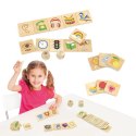  Gra Edukacyjna Układanka Ucząca Sortuj Zmysły 37 el. Montessori