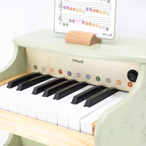 PolarB Drewniane Pianino dla Dzieci Nauka Gry Nutki Instrument Montessori