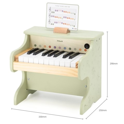  PolarB Drewniane Pianino dla Dzieci Nauka Gry Nutki Instrument Montessori