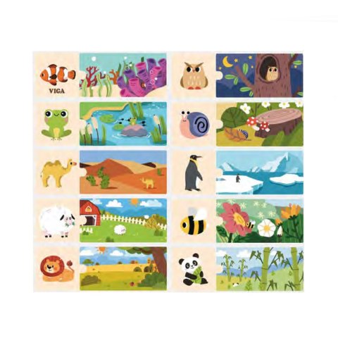  Puzzle Logiczne ze Zwierzętami Układanka