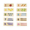  Zestaw Drewniane Puzzle Dopasuj Liczby Układanka Montessori