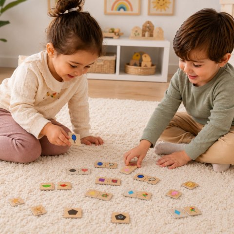  Zestaw Puzzle Łączenie Kształtów i Przedmiotów