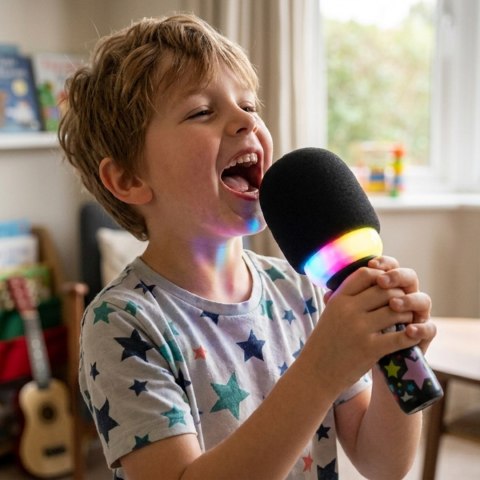  Bezprzewodowy Mikrofon Do Karaoke Z Głośnikiem Czarny BT