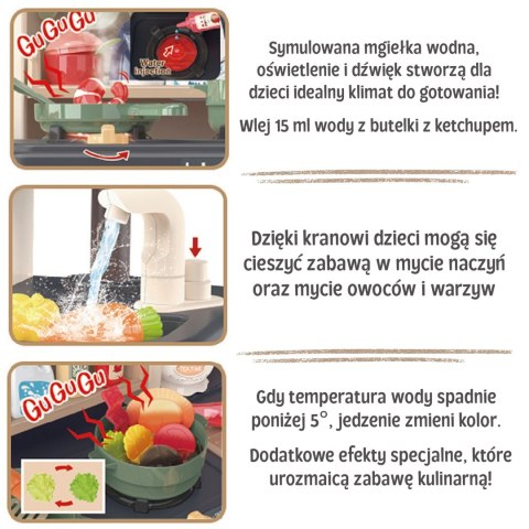  Interaktywna Kuchnia z Parą Kran z Obiegiem Wody Efekty 88 el.