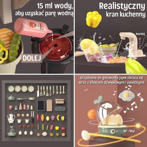  Interaktywna Kuchnia z Parą Kran z Obiegiem Wody Efekty 88 el.
