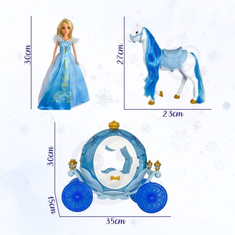  ROYAL Lalka Lodowa Księżniczka Lily i Magiczny Powóz Karoca Akcesoria