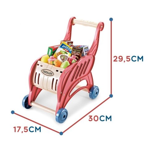  Sklep Supermarket Wózek na Zakupy Lody Słodycze + 40 Akc.