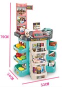  Sklep Supermarket i Wózek Koszyk Sklepowy Kasa Waga Skaner 47 akc