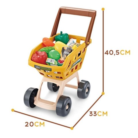  Sklep Supermarket z Wózkiem Waga Kasa Skaner + 48 Akc.
