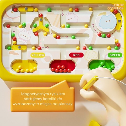  Tablica Magnetyczna Montessori Labirynt Krab Pomarańczowa