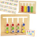  Gra Logiczna Odwzoruj Kolory i Figury Sorter Montessori
