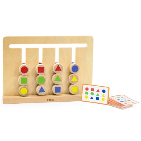  Gra Logiczna Odwzoruj Kolory i Figury Sorter Montessori