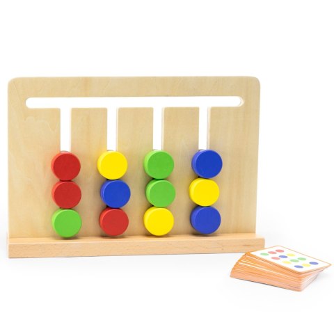  Gra Logiczna Odwzoruj Kolory i Figury Sorter Montessori