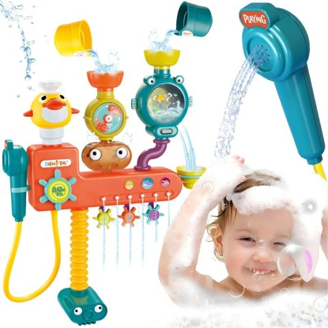  BABY Zabawka do Kąpieli Kranik Prysznic Fontanna Przelewowa Kaczuszka