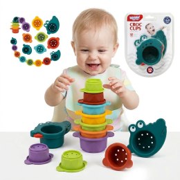  BABY Zabawka do Kąpieli Kubeczki Przelewowe Krokodylek