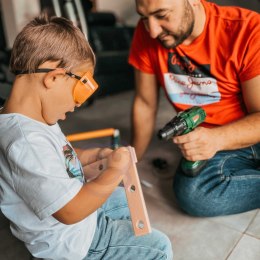  Duża Skryznka z Narzędziami dla Dzieci Zestaw Majsterkowicza Wkrętarko-Wiertarka 15 el.